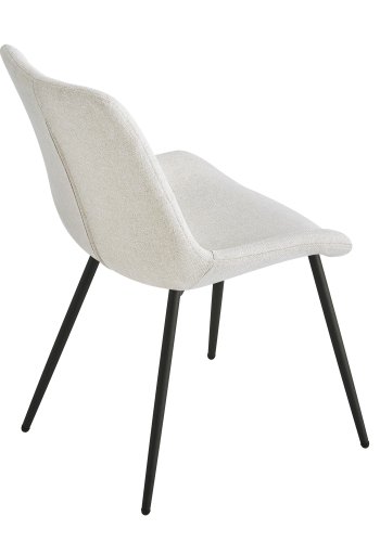 NORDLYS Koge spisebordsstolen - beige stof og sort metal