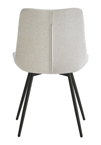 NORDLYS Koge spisebordsstolen - beige stof og sort metal