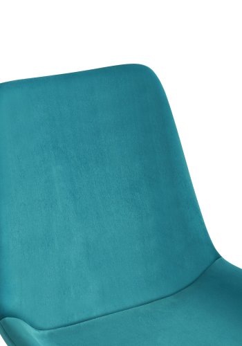 NORDLYS Koge spisebordsstolen - andebl velour og sort metal