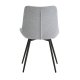 NORDLYS Koge spisebordsstolen - gr stof og sort metal