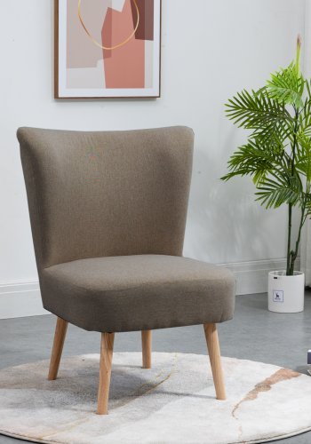 NORDLYS Kyoto lnestol - brun stof og natur bg