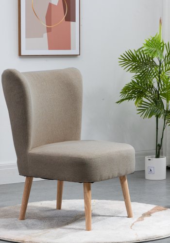 NORDLYS Kyoto lnestol - brun stof og natur bg