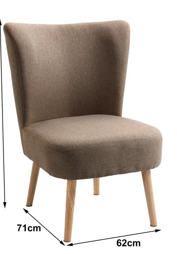 NORDLYS Kyoto lnestol - brun stof og natur bg