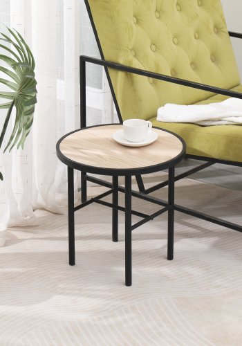 NORDLYS Mihara sidebord - sort metal og natur fyrretr (40)