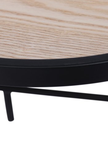 NORDLYS Mihara sidebord - sort metal og natur fyrretr (40)