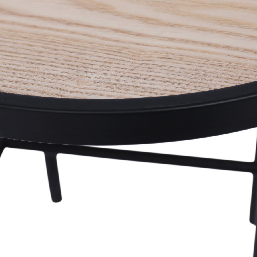 NORDLYS Mihara sidebord - sort metal og natur fyrretr (40)