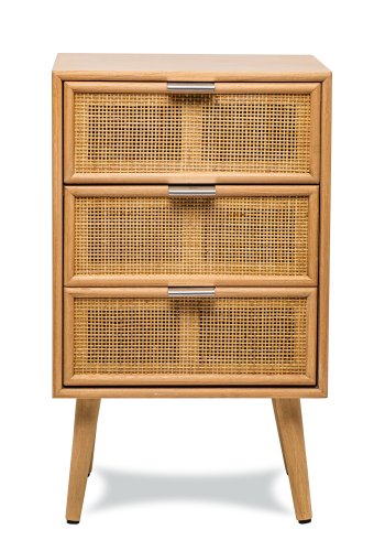 NORDLYS Nagoya kommode, m. 3 skuffer - brun rattan og bg
