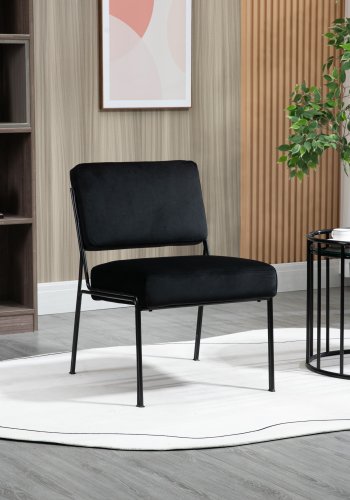 NORDLYS Nairobi lnestol - sort fljl og sort metal