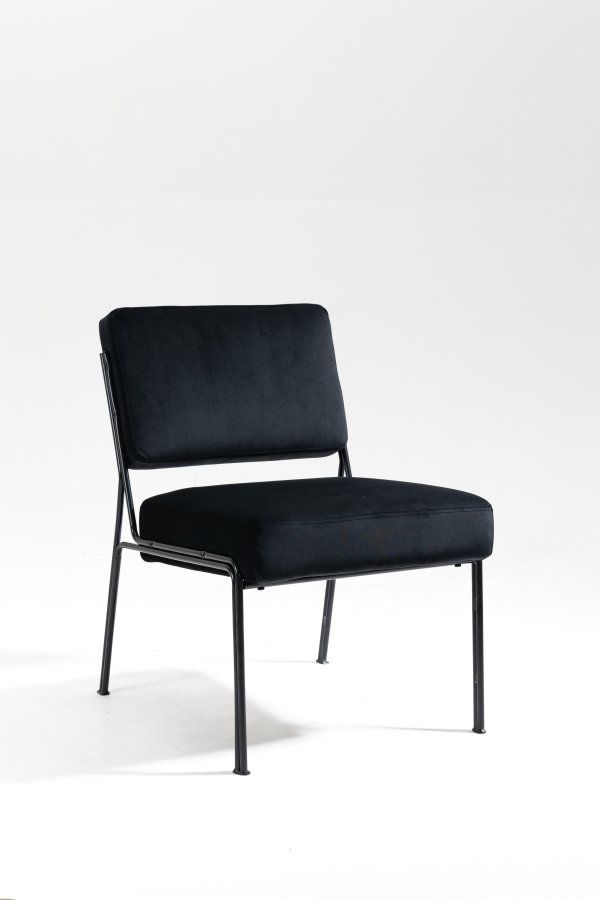 NORDLYS Nairobi lnestol - sort fljl og sort metal