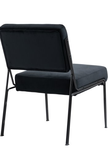 NORDLYS Nairobi lnestol - sort fljl og sort metal