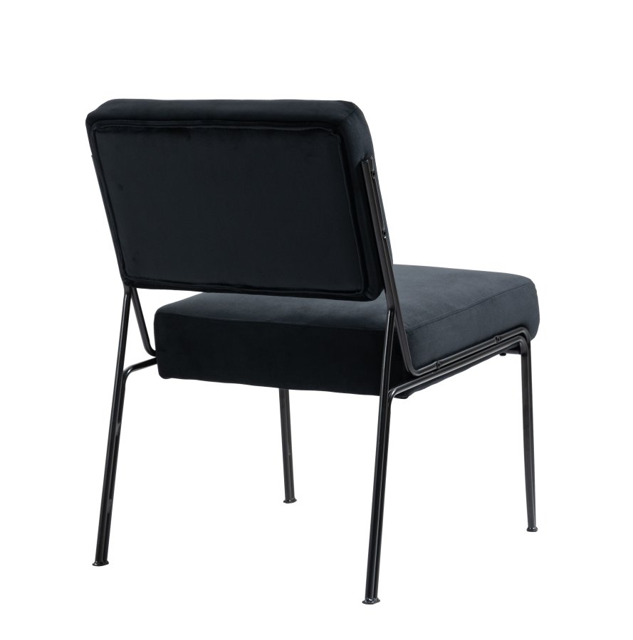 NORDLYS Nairobi lnestol - sort fljl og sort metal