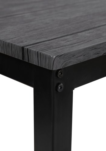 NORDLYS Newport spisebord, rektangulr - gr tr og metal (120x75)