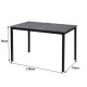 NORDLYS Newport spisebord, rektangulr - gr tr og metal (120x75)