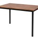 NORDLYS Newport spisebord, rektangulr - brun tr og metal (120x75)