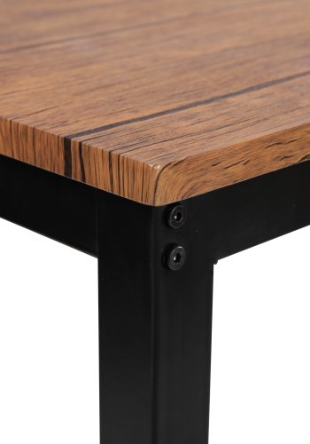 NORDLYS Newport spisebord, rektangulr - brun tr og metal (120x75)