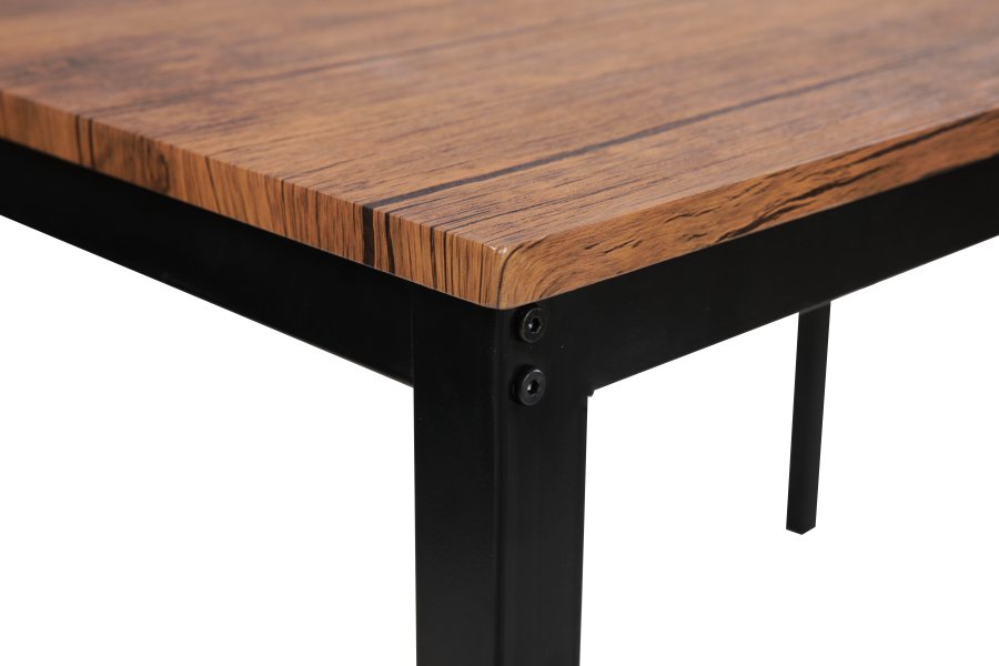 NORDLYS Newport spisebord, rektangulr - brun tr og metal (120x75)