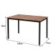 NORDLYS Newport spisebord, rektangulr - brun tr og metal (120x75)