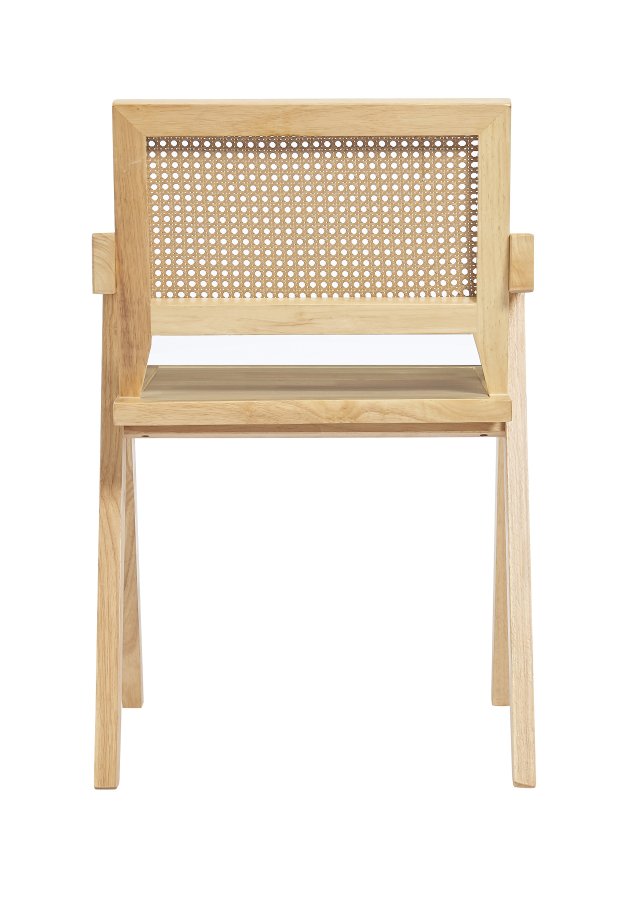 NORDLYS Nikko spisebordsstol, m. armln - brun rattan og asketr