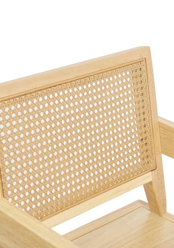 NORDLYS Nikko spisebordsstol, m. armln - brun rattan og asketr