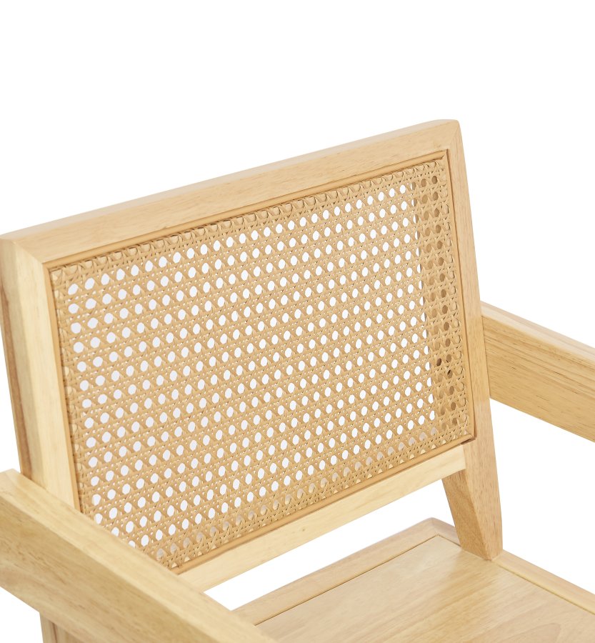 NORDLYS Nikko spisebordsstol, m. armln - brun rattan og asketr