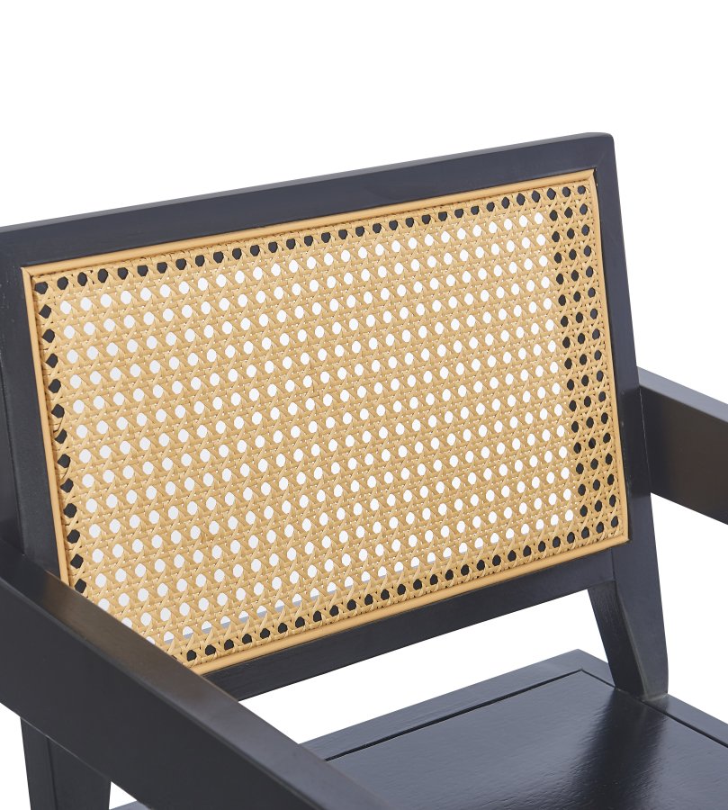  Nordlys  NORDLYS Nikko spisebordsstol, m. armln - brun rattan og sort asketr