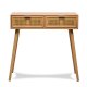 NORDLYS Nishio konsolbord, m. 2 skuffer - brun rattan og bg (80x42)