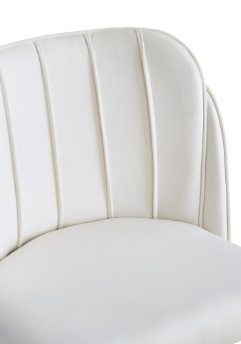 NORDLYS Nora spisebordsstol - beige fljl og metal