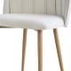 NORDLYS Nora spisebordsstol - beige fljl og metal