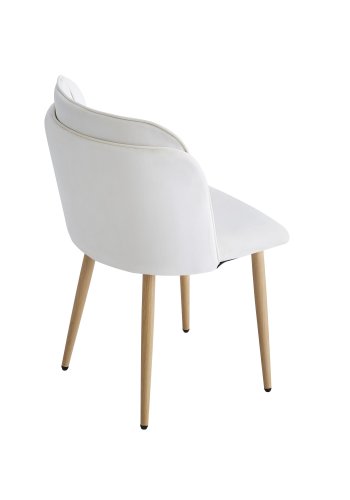 NORDLYS Nora spisebordsstol - beige fljl og metal