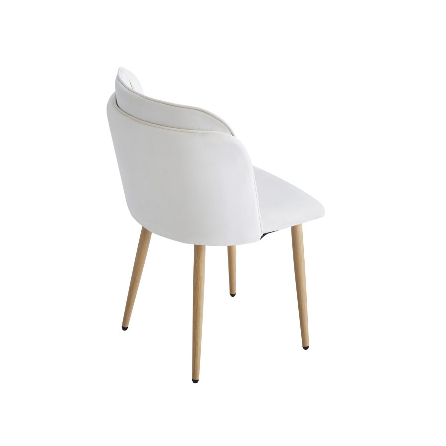 NORDLYS Nora spisebordsstol - beige fljl og metal