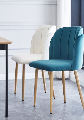 NORDLYS Nora spisebordsstol - andebl fljl og metal