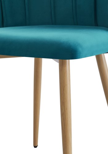 NORDLYS Nora spisebordsstol - andebl fljl og metal