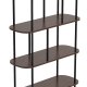 NORDLYS Norrsken reol, m. 4 hylder - brun tr og sort metal (H:118)