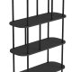 NORDLYS Norrsken reol, m. 4 hylder - sort tr og sort metal (H:118)