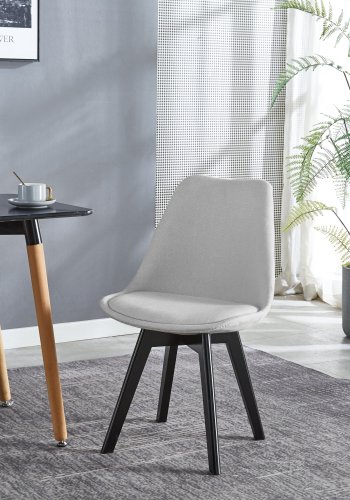 NORDLYS Nyborg spisebordsstol - gr stof og bg