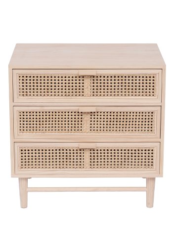 NORDLYS Phoenix kommode, m. 3 skuffer - natur rattan og tr