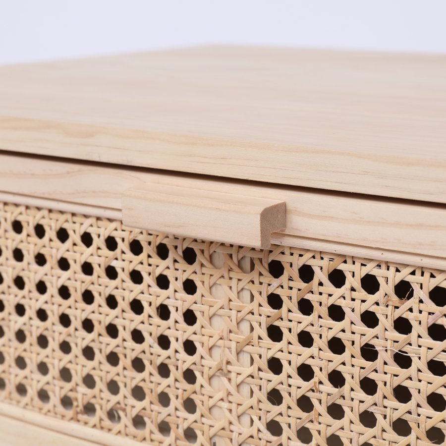 NORDLYS Phoenix kommode, m. 3 skuffer - natur rattan og tr