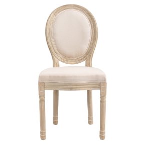 NORDLYS Richelieu spisebordsstol - beige stof og gummitr