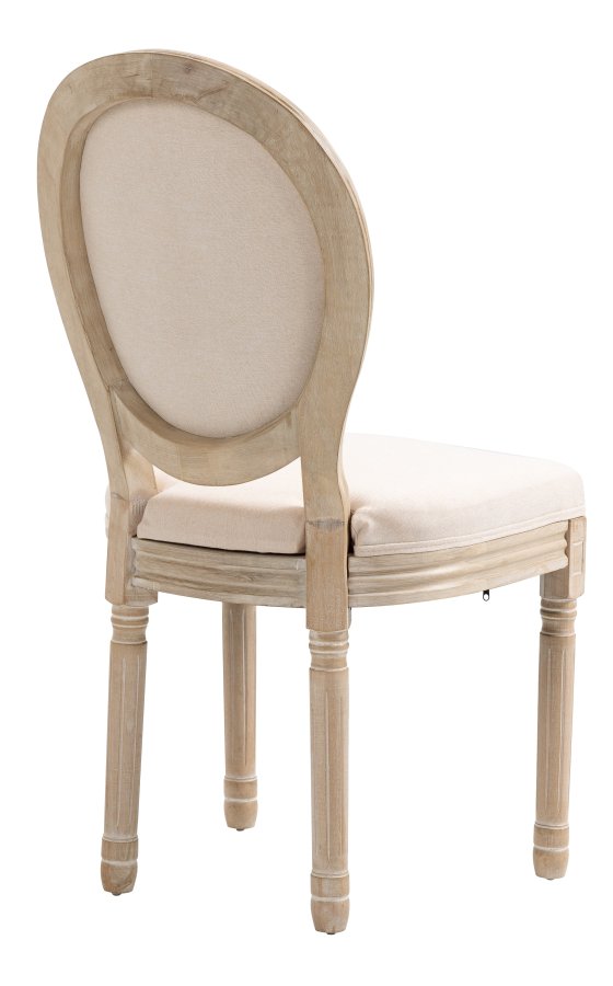 NORDLYS Richelieu spisebordsstol - beige stof og gummitr