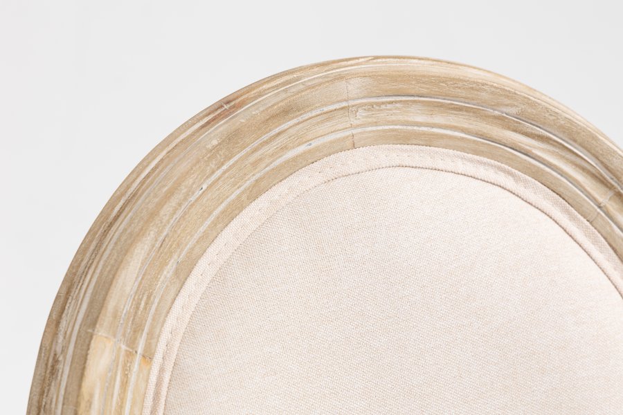 NORDLYS Richelieu spisebordsstol - beige stof og gummitr