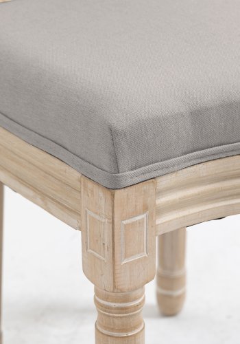 NORDLYS Richelieu spisebordsstol - mrkegr stof og gummitr