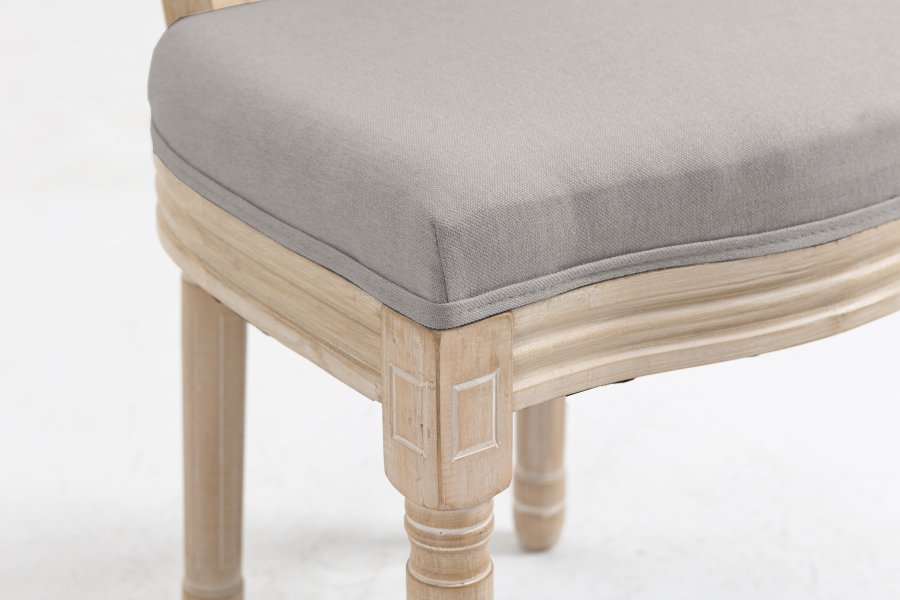 NORDLYS Richelieu spisebordsstol - mrkegr stof og gummitr