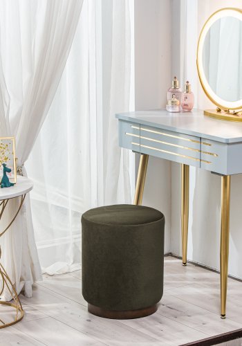 NORDLYS Soka puf, rund - brun fljl og brun tr (35)