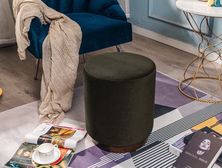 NORDLYS Soka puf, rund - brun fljl og brun tr (35)