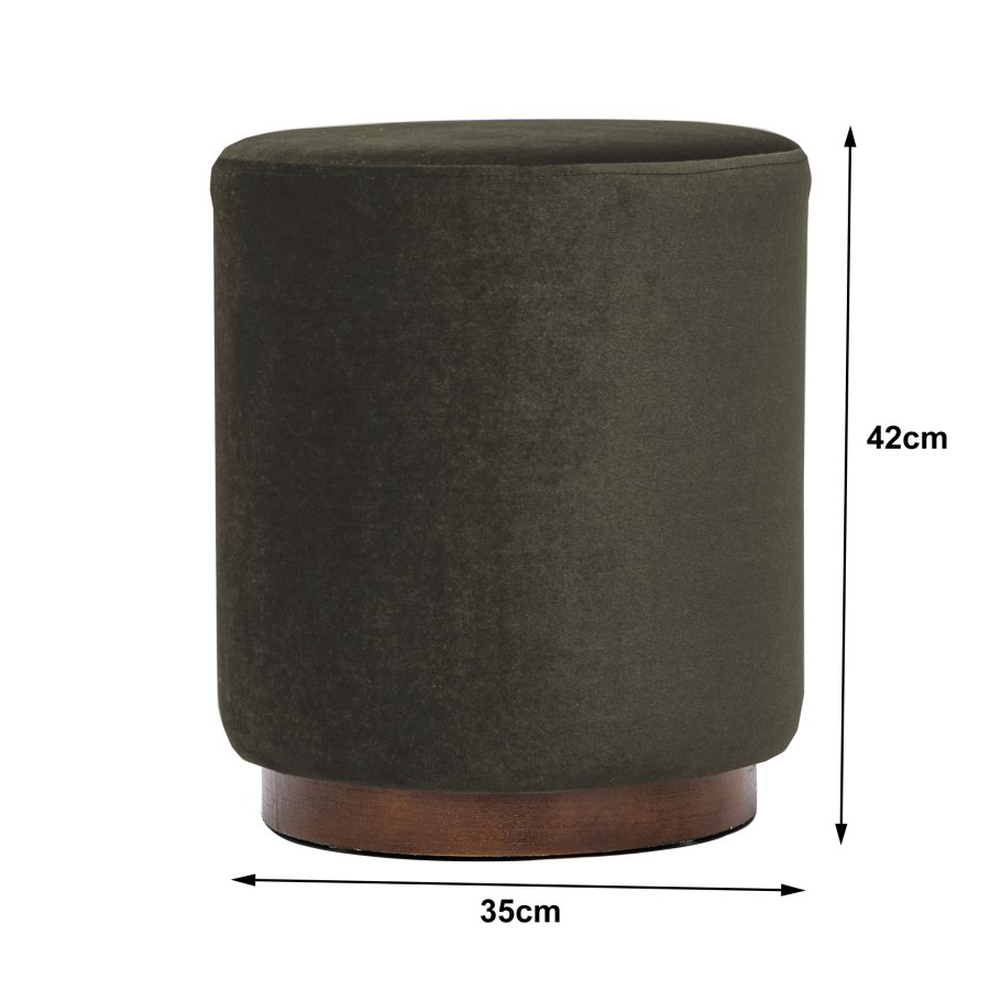 NORDLYS Soka puf, rund - brun fljl og brun tr (35)