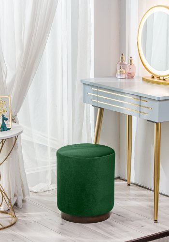 NORDLYS Soka puf, rund - grn fljl og brun tr (35)