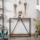 NORDLYS Solna konsolbord, rektangulr - tr og sort metal (90x30)