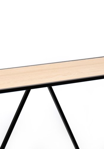 NORDLYS Solna konsolbord, rektangulr - tr og sort metal (90x30)