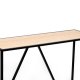 NORDLYS Solna konsolbord, rektangulr - tr og sort metal (90x30)