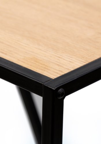 NORDLYS Solna konsolbord, rektangulr - tr og sort metal (90x30)